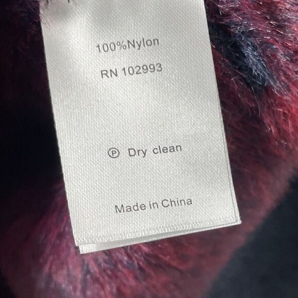 THAKOON Collective Sweater Womens Small Fuzzy S Navy Red Dot Printed Pullover - Picture 11 of 13